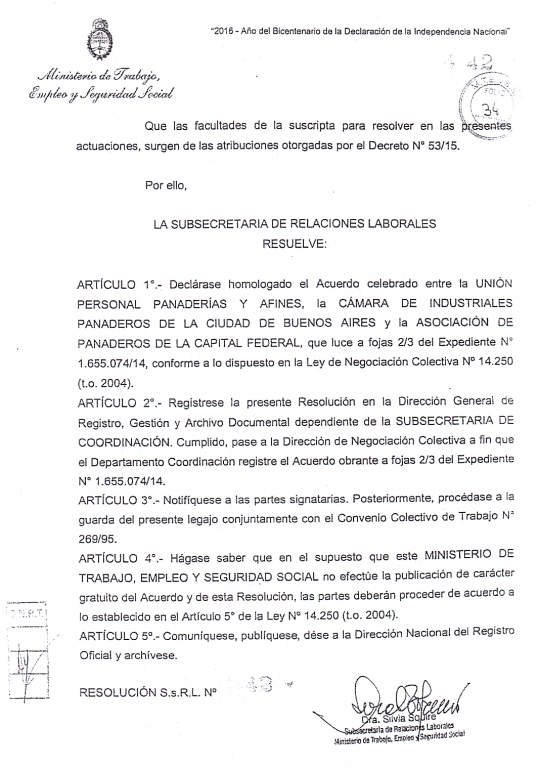 Segunda Foja Acuerdo Paritario 2014